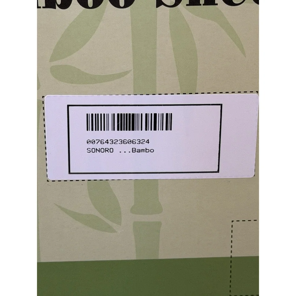 Sonoro Kate Luxuriously Soft Full Bamboo Sheet Set Beige Breathable 6 Pc NIB